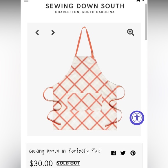 Sewing Down South Perfectly Plaid Apron - Picture 3 of 5